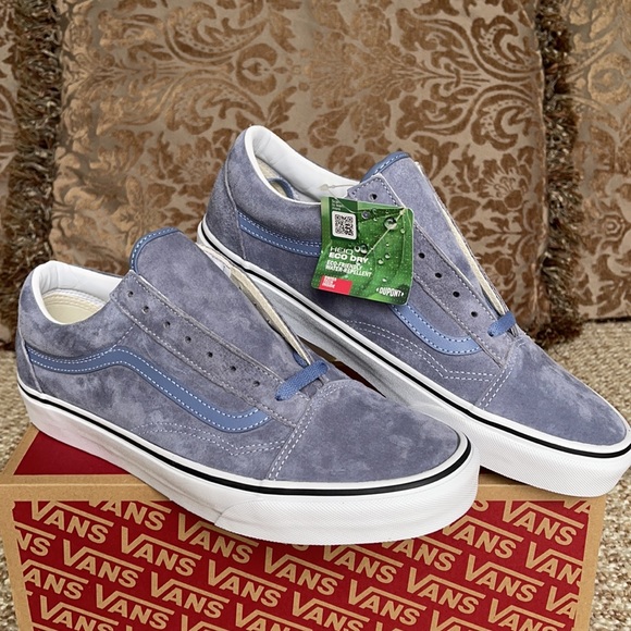 Vans Old Skool Pig Suede Tempestbl/Trwht Men’s - Picture 6 of 16